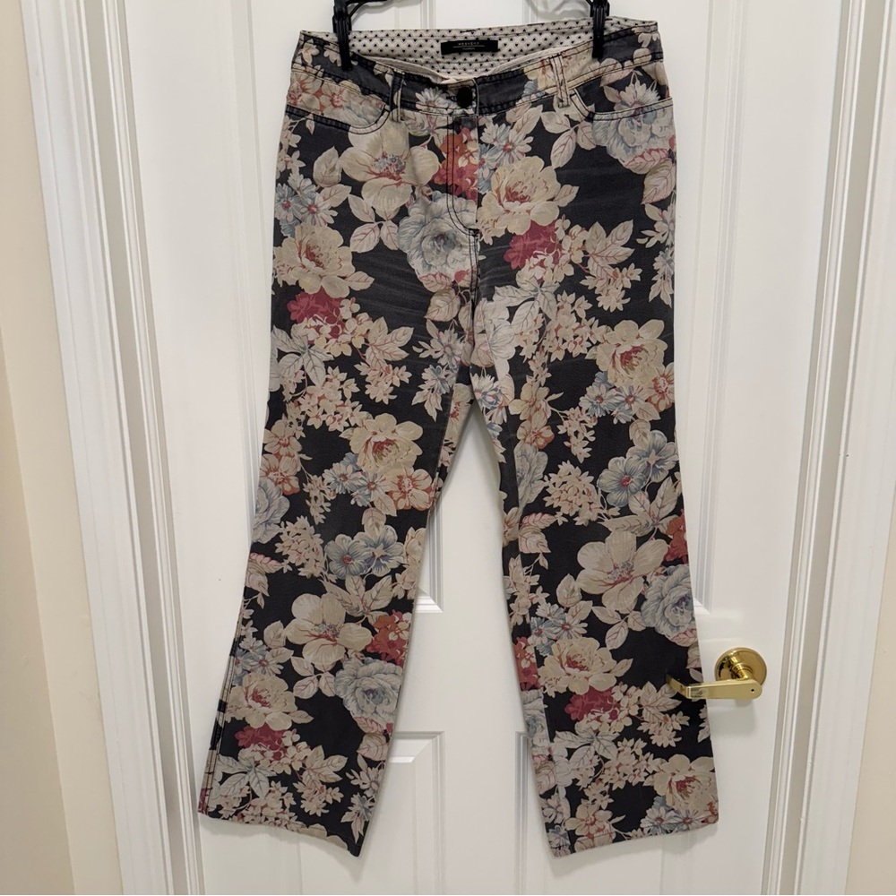 Max Mara Weekend Women’s Floral, Grey Denim Jeans US Size 12